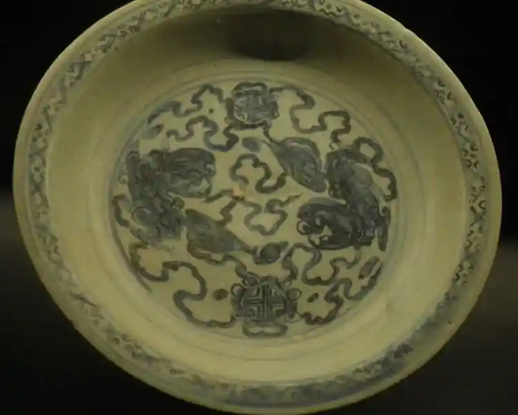 Solar cross design on a ceramic plate, National Museum of Malaysia